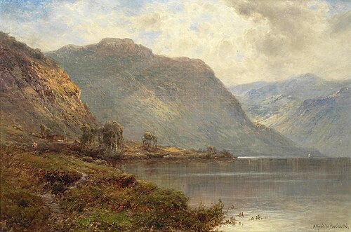 A Perthshire lake, , Alfred de Breanski