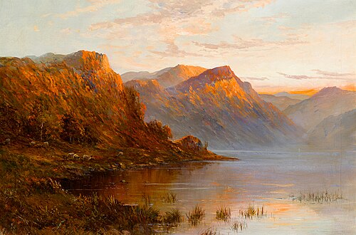The Head of a Scotch Lake, , Alfred de Breanski