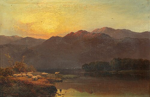 Summer's evening, Llyn Gwynant, North Wales, , Alfred de Breanski