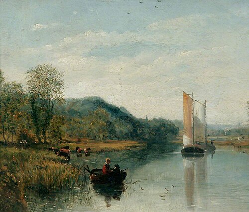 On the Yare at Whitlingham, Norfolk, , Alfred George Stannard