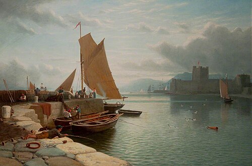 Fisherman's Quay, 1880, Anthony Carey Stannus