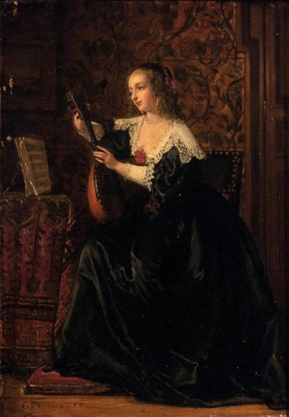 The Mandoline, 1860, Charles François Pécrus
