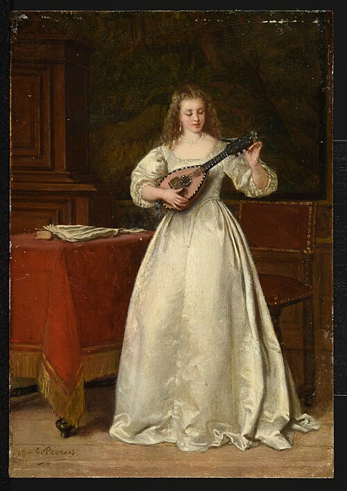 La jeune musicienne, , Charles François Pécrus