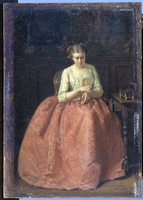 La femme au bracelet, 1857, Charles François Pécrus