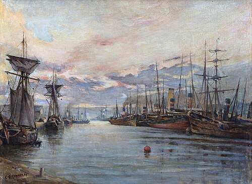 The Fishing Fleet, Aberdeen Harbour, , Charles Gray Kennaway