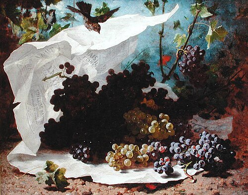 Nature morte aux raisins, 1850, Charles Jules Nestor Bavoux