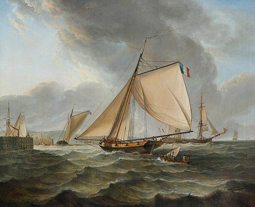 The French cutter La Paix, 1797, Dominic M. Serres