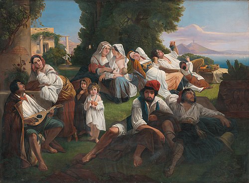 Nedelné odpoludnie pri Neapoli, 1829, Ferenc Balassa