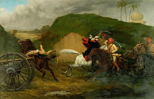 James Hill Johnes, VC, Attacking the Enemy, 1893, Frank Nowlan