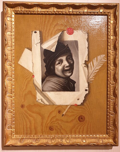 Trompe-l'oeil à la gravure du Rieur, , Gaspard Grésly