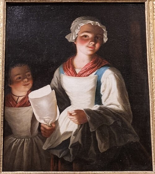 Jeunes filles allant au garde-manger, , Gaspard Grésly