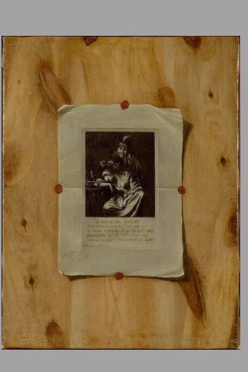 Trompe-l'œil à la gravure, 1650, Gaspard Grésly