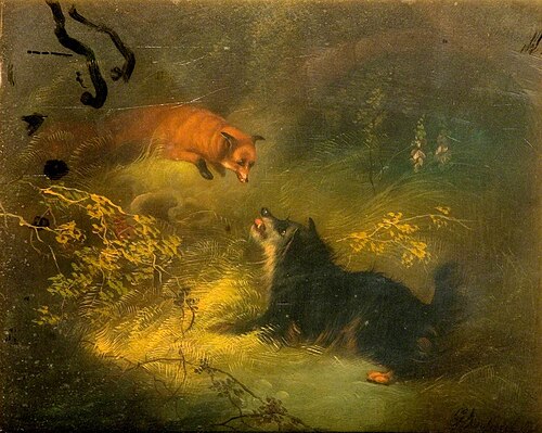 Dog and Fox, , George Armfield
