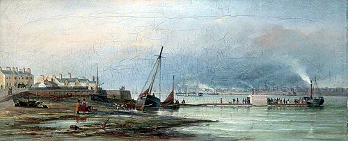 Seacombe Ferry, Wirral, 1844, George Stanfield Walters