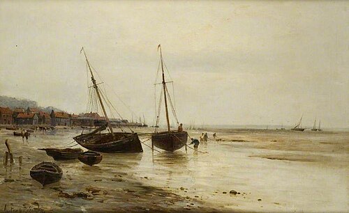 At Leigh, Essex, 1885, Gustave de Breanski