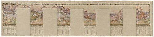 Esquisse pour la salle des fêtes de la mairie de Vanves : Pro Patria, 1902, Henri Gaston Darien