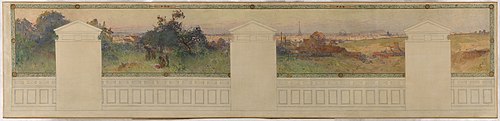 Esquisse pour la salle des fêtes de la mairie de Vanves : Pax, 1902, Henri Gaston Darien