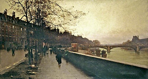 Quai Malaquais, Paris, Twilight, , Henri Gaston Darien