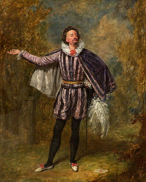 William Pleater Davidge as Malvolio in 'Twelfth Night' by William Shakespeare, 1846, Henry Andrews