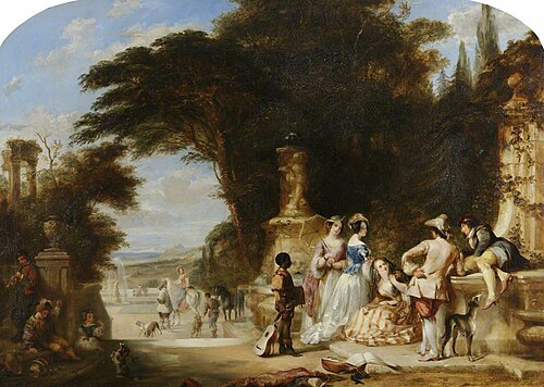 Fête in a Tivoli Villa, 1849, Henry Andrews