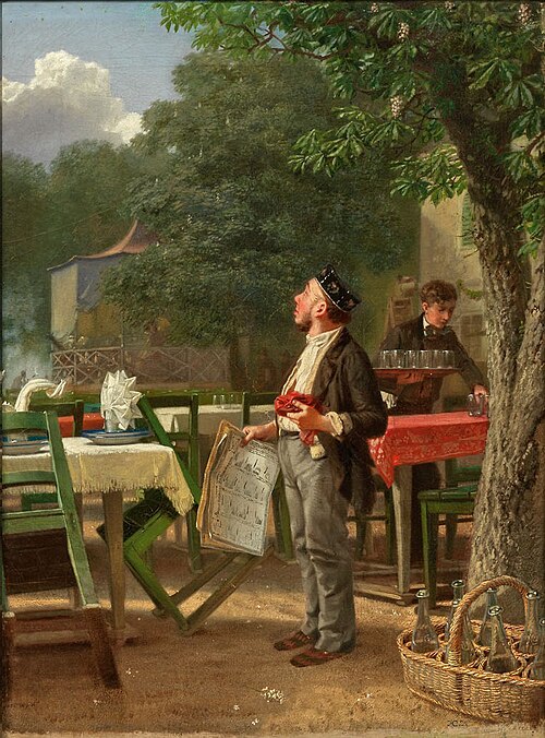 Spring in the beer garden, 1879, Hugo Kotschenreiter