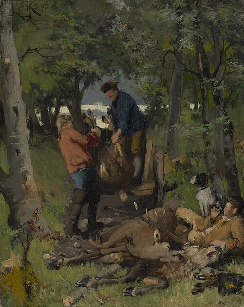 Nach der Jagd, 1875, Hugo Kotschenreiter