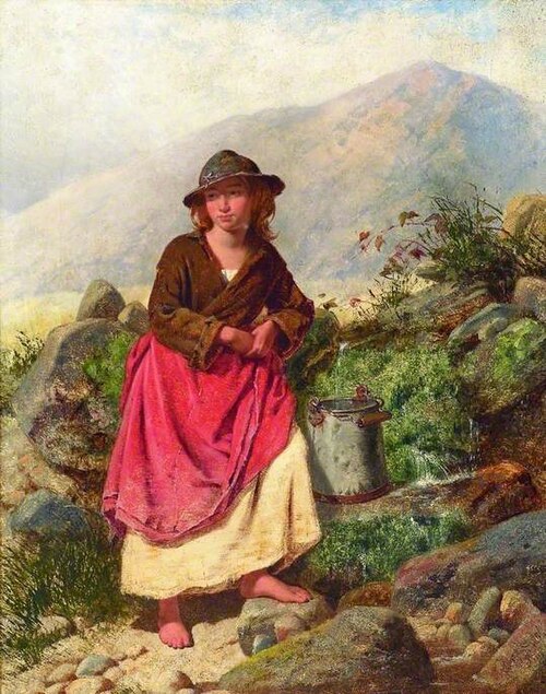 Girl in a Red Skirt, 1856, Isaac Henzell