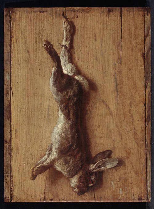 Trompe l'oeil with dead hare., 1768, Jacques Charles Oudry