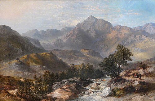 Snowdon from Llanberis Pass, 1855, James Poole