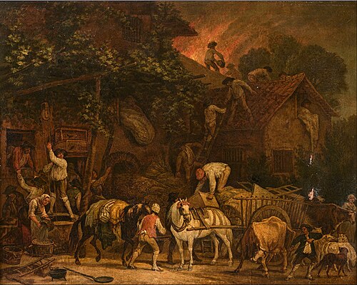 Fighting a fire, 1750, Jan Peeter Verdussen