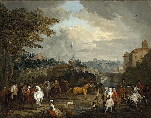 Horse market, 1750, Jan Peeter Verdussen