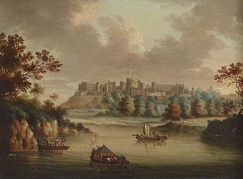 View of Windsor Castle from the River Thames, 1750, Jan Peeter Verdussen
