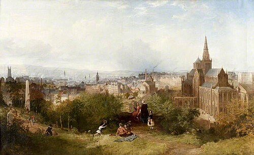 View of Glasgow and the Cathedral, 1840, John Adam Houston