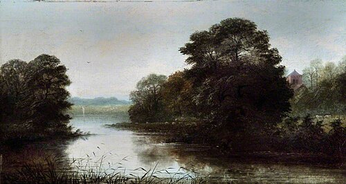 Landscape, Lake Scene, 1872, John Cuthbert Salmon