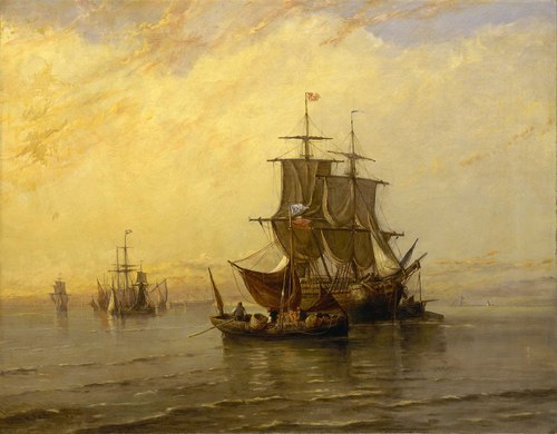 A Collier in the Thames, 1874, John Francis Salmon