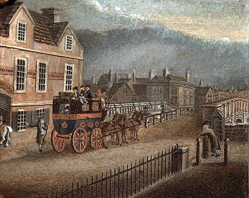 Bath Old Bridge from the North, , John Hibbert