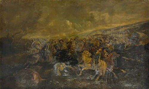 Landscape with a Battle between Cavaliers and Roundheads, 1886, John Joseph Barker
