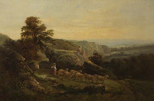 Landscape with Sheep, , John Joseph Barker