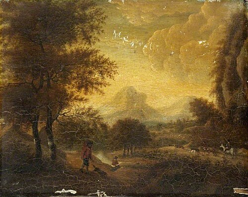 Romantic Landscape (verso), , John Rowell