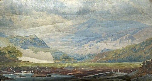 Landscape in North Wales (unfinished sketch), , John Surtees
