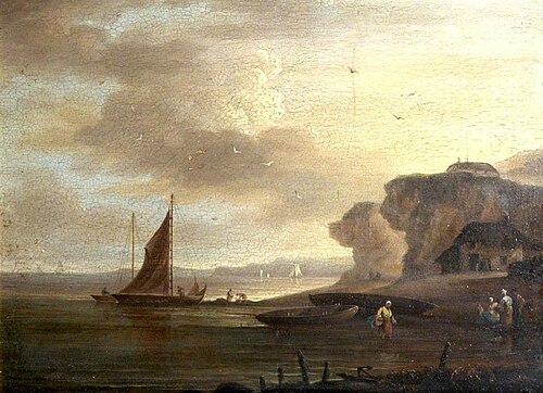 Sidmouth Harbour, Devon (Clifton Beach), 1840, John Wallace Tucker