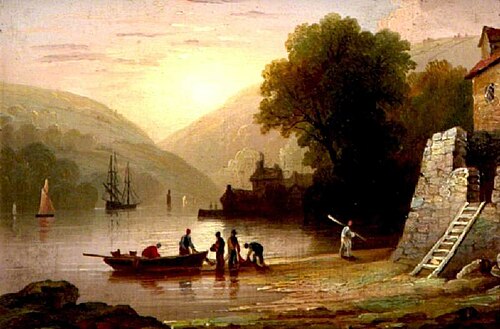 Dittisham, River Dart, Devon, 1866, John Wallace Tucker