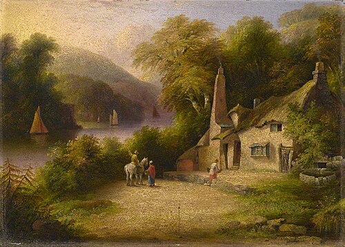 On the River Dart between Totnes and Dartmouth, Devon, 1869, John Wallace Tucker