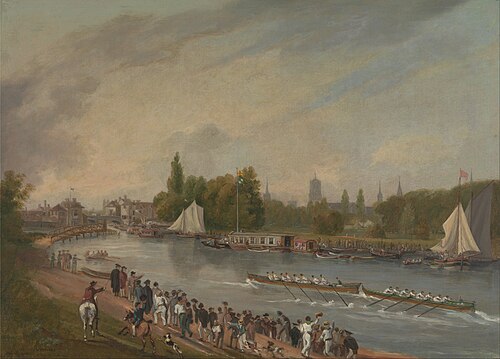 A Boat Race on the River Isis, Oxford, 1822, John Whessell