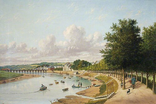 Barnstaple and the River Taw, Devon, 1867, Joseph Kennedy