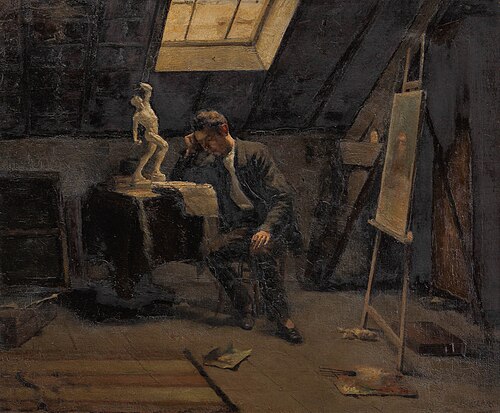 The studio, 1890, Evert Larock