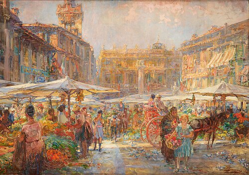 Flower market in Verona, 1922, Liévin Herremans