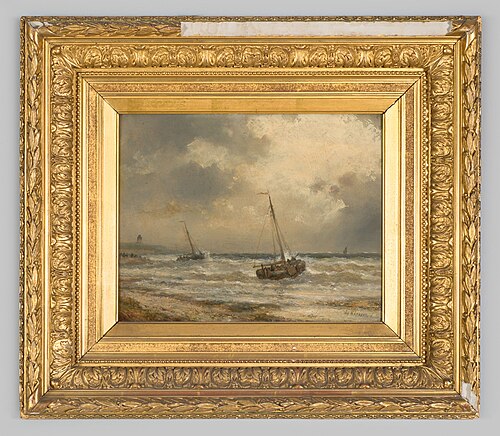 Zeegezicht met schepen, 1893, Lodewijk Johannes Kleijn