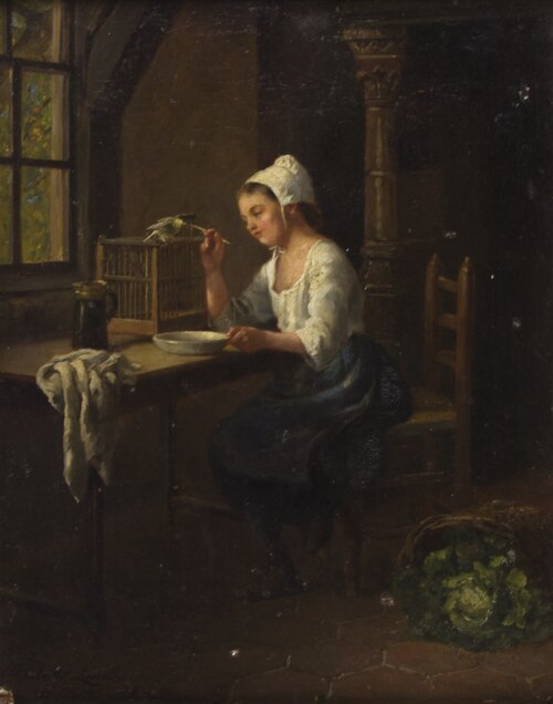 Dutch Interior, , Louis-Simon Cabaillot-Lassalle