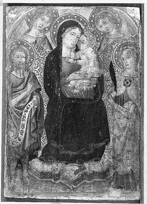 The Virgin and Child with two Saints and two Angels, 1375, Master of the Panzano Triptych